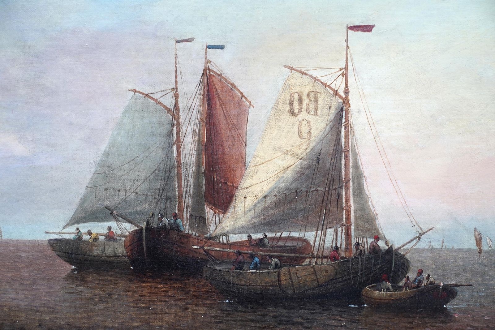 Marine Seascape   Dutch Old Master Nautical Art Oil Painting Sailing Boats photo Art