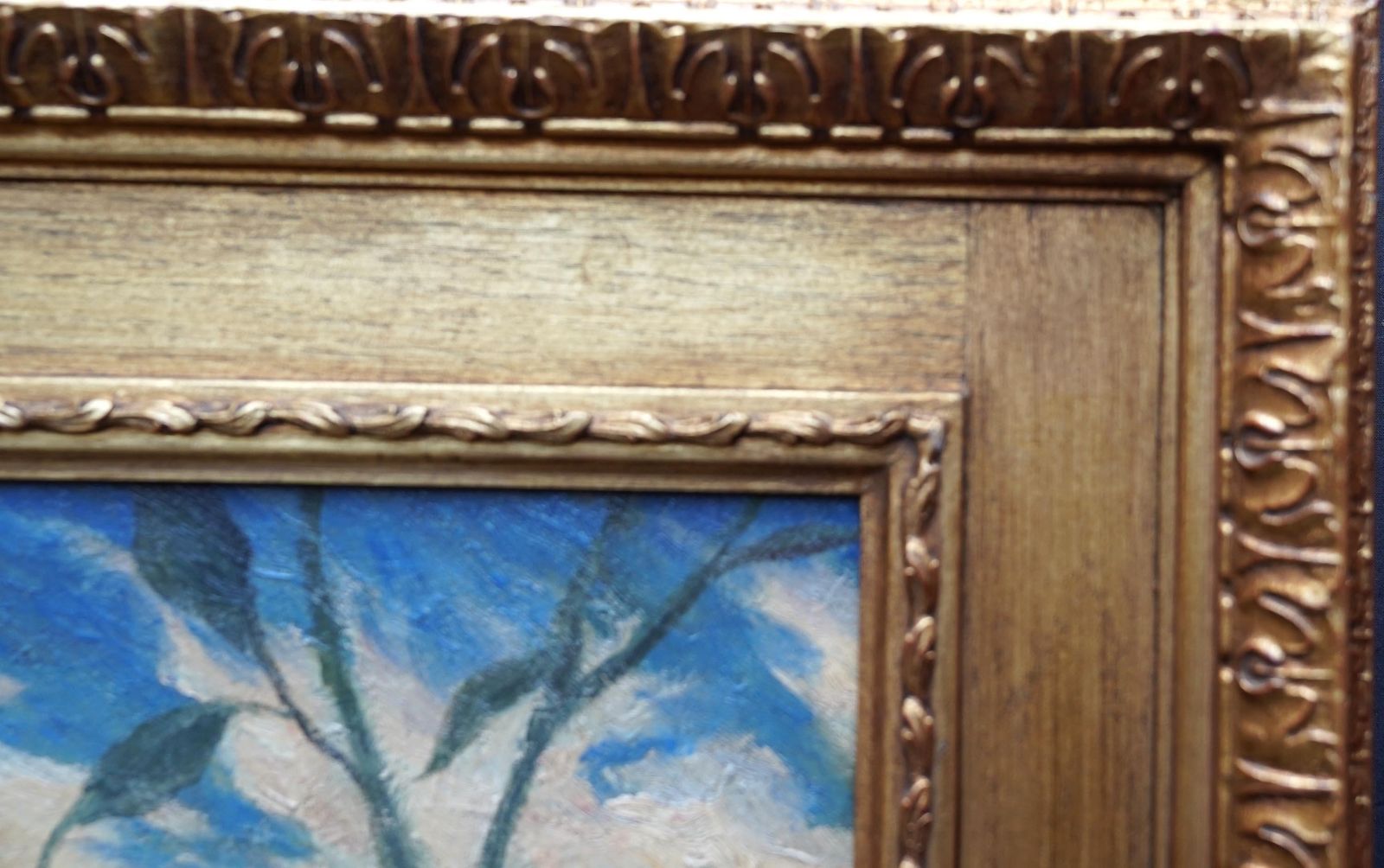 photo vintage Tree Nymph In A Landscape   American Impressionist 1920's Art Oil Painting