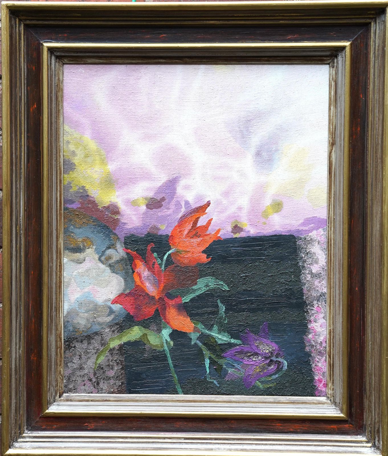 Orange Tulips   British Post Impressionist Floral Art Oil Painting Flowers