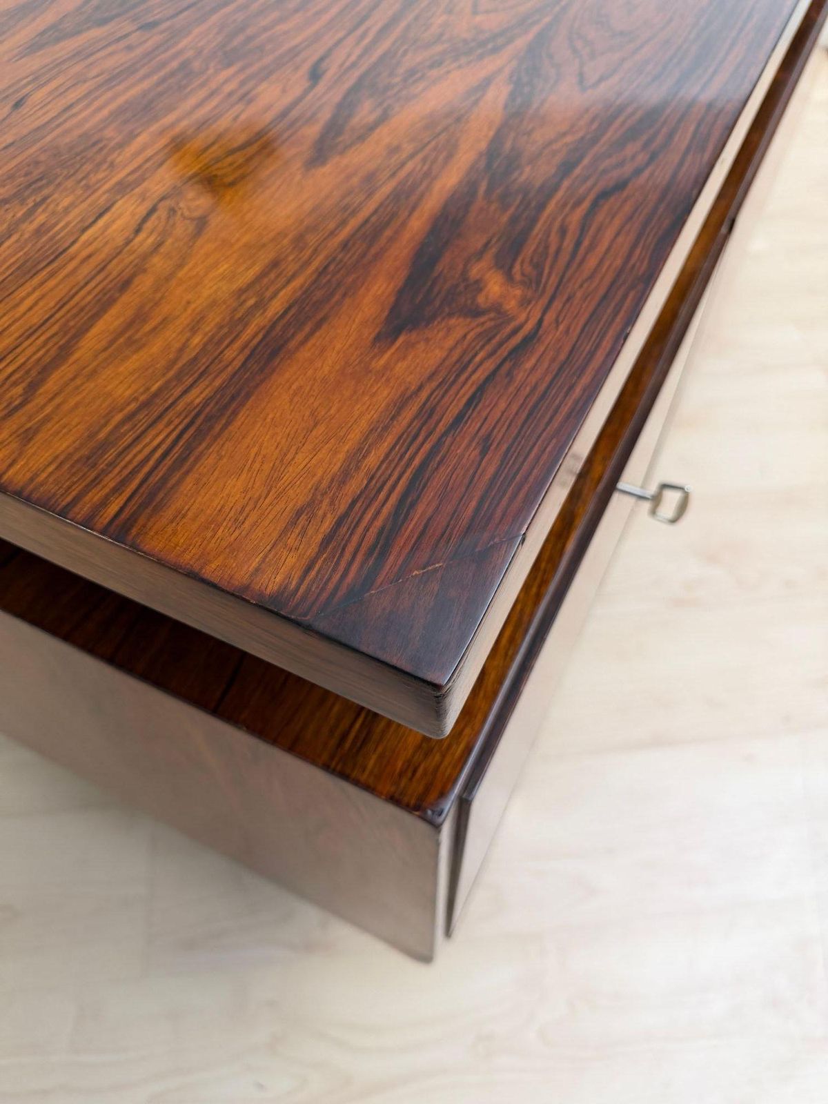 5990.0 Mid Century Desk, Rosewood Veneer, Germany, Circa 1960 photo