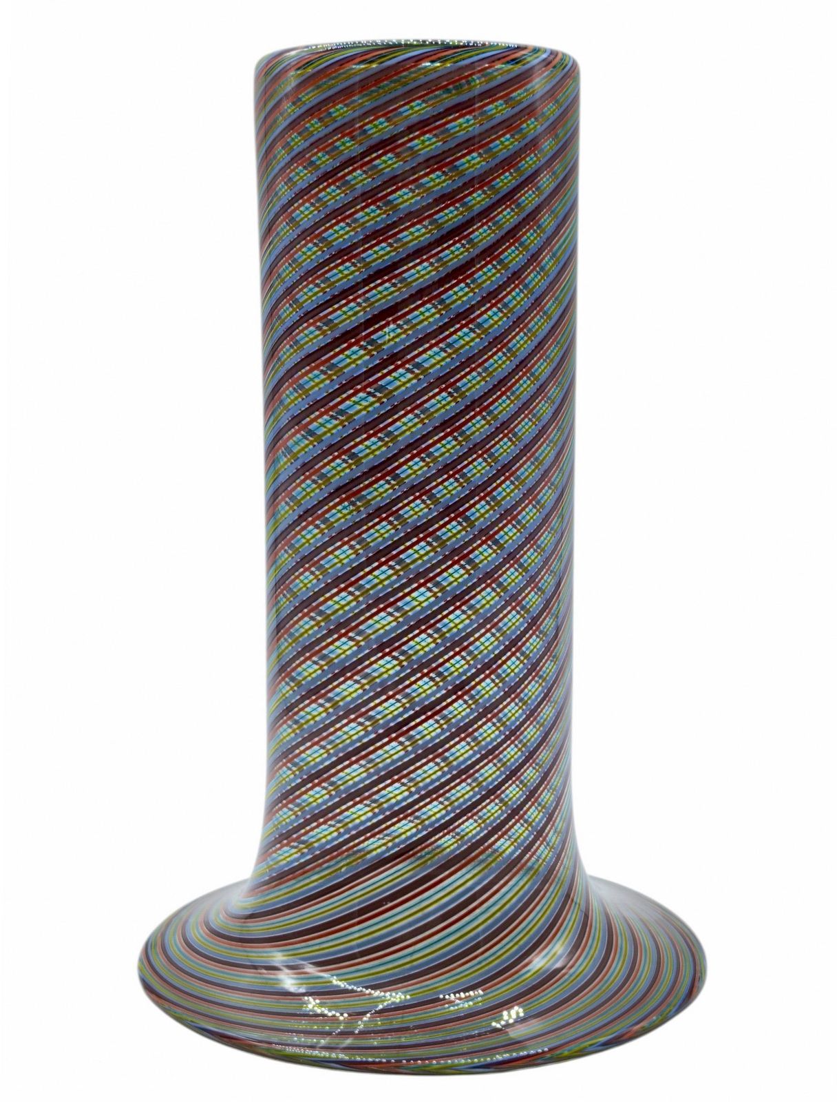 Lino Tagliapietra For Effetre International Vase In Murano Glass, Italy 1980 photo vinterior