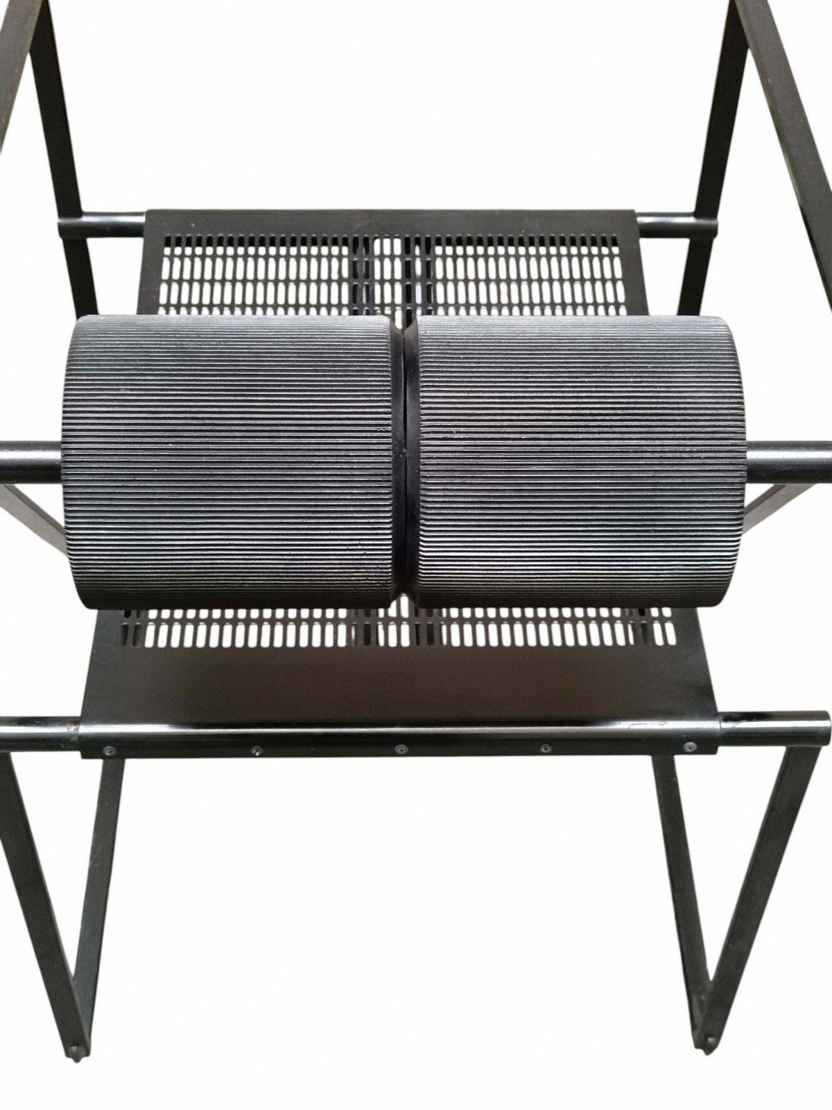 Mario Botta For Alias Black Metal Chair "Second 602," Italy 1980s photo vinterior