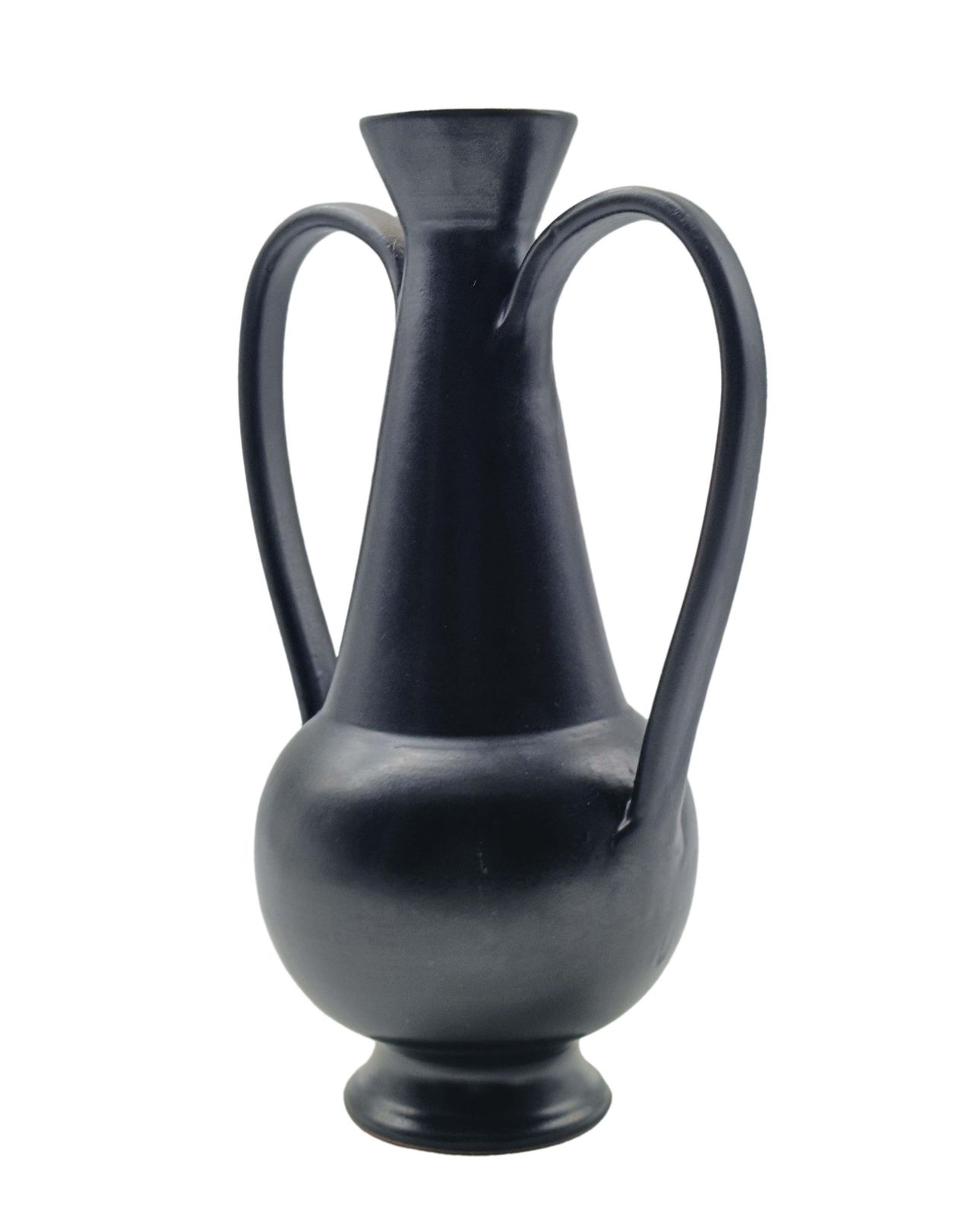 Gio Ponti For Costantino Vase In Black Bucchero Ceramic, Italy 1997 photo furniture