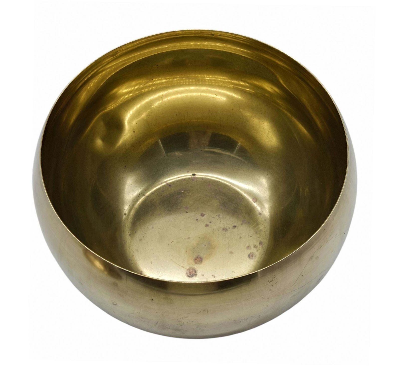 "Pumpkin" Ice Bucket In Brass , Italy 1970s photo vinterior