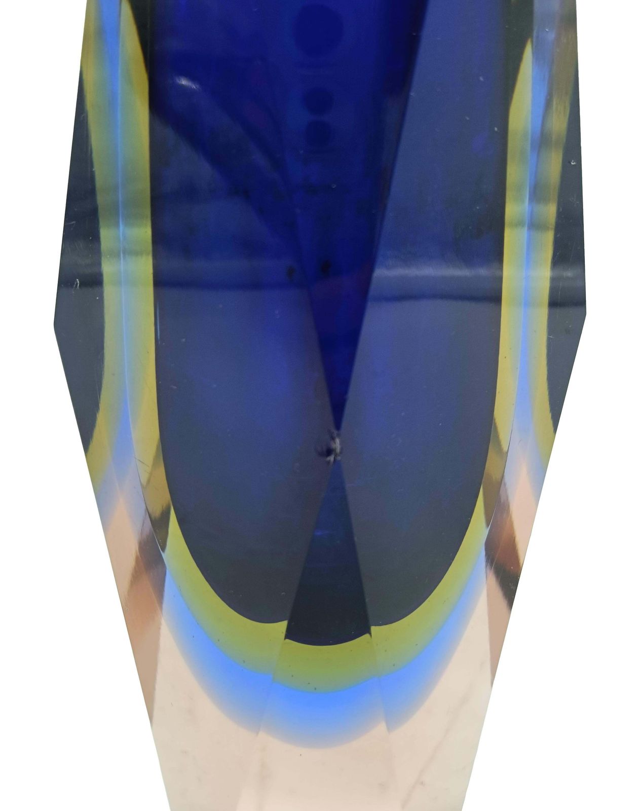 Flavio Poli For Mandruzzato Submerged Faceted Murano Glass Vase, 1960 photo 528.0