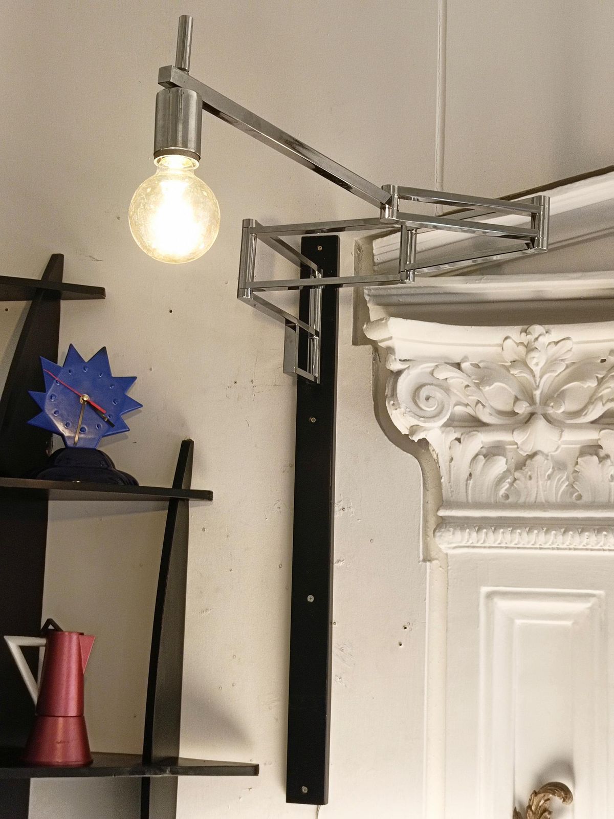 Goffredo Reggiani Articulated Steel Wall Lamp, Italy 1970s photo buy