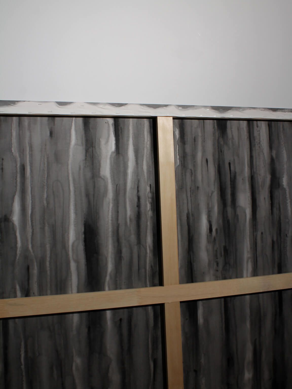 Vertical Organic Lines In Black And White By Karina Savonenko, 120x120cm, Latvia, 2026 photo buy