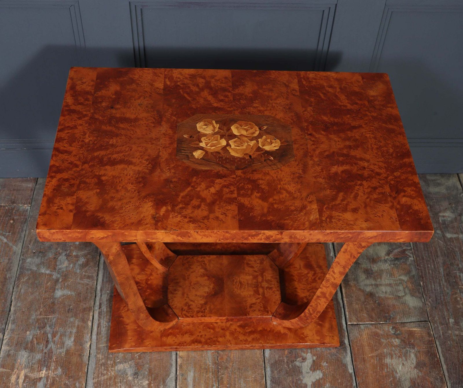 French Art Deco Burr Yew Cocktail Table photo buy