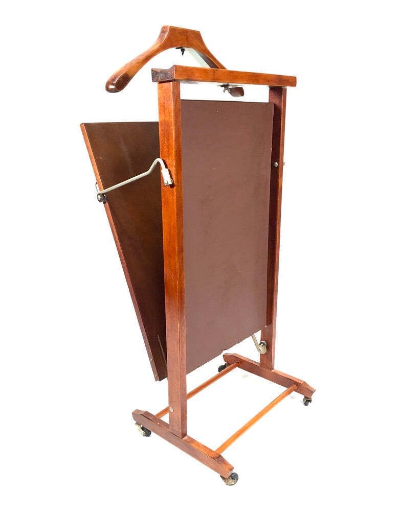 Antique Wooden Gentlemens Valet Stand & Trousers Press Mid 20th Century photo vinterior