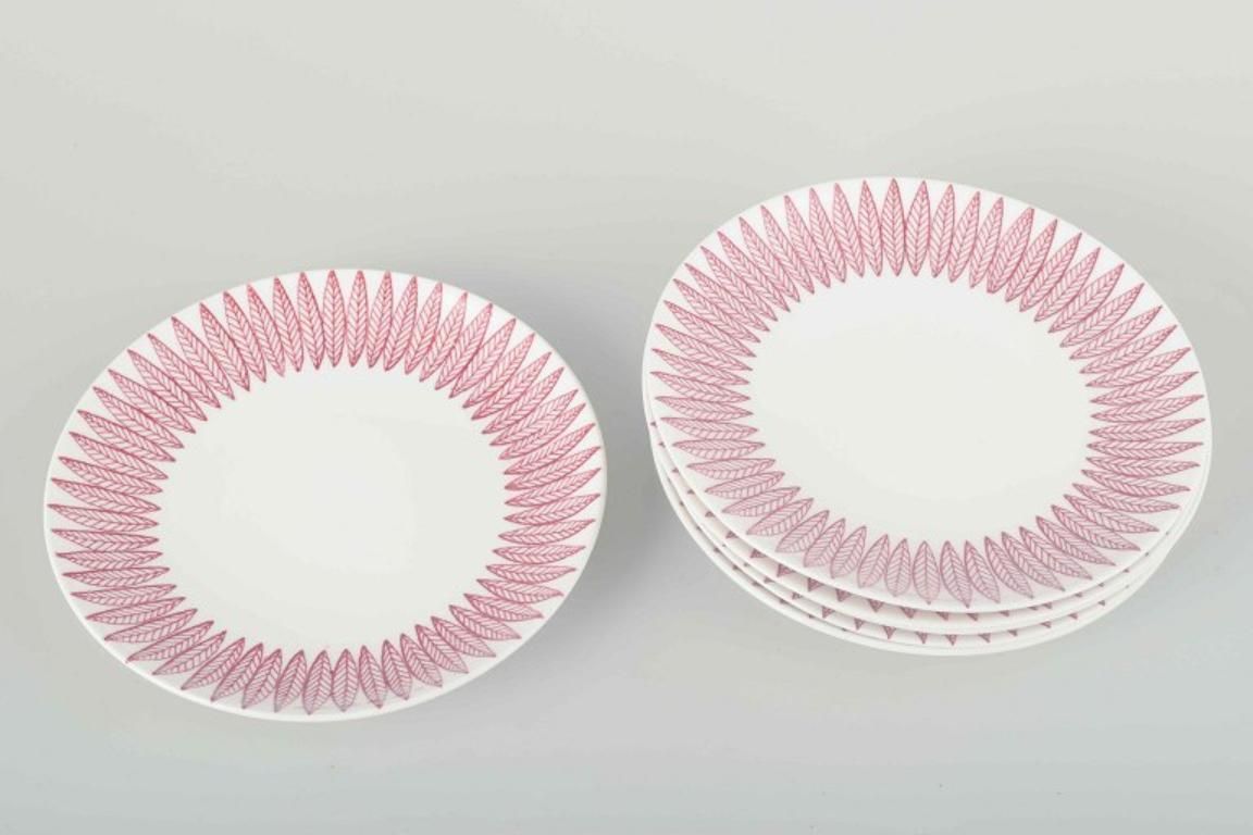 Ensemble de six assiettes à gâteau en faïence Gustavsberg, motif « Salix », par Stig Lindberg. photo furniture