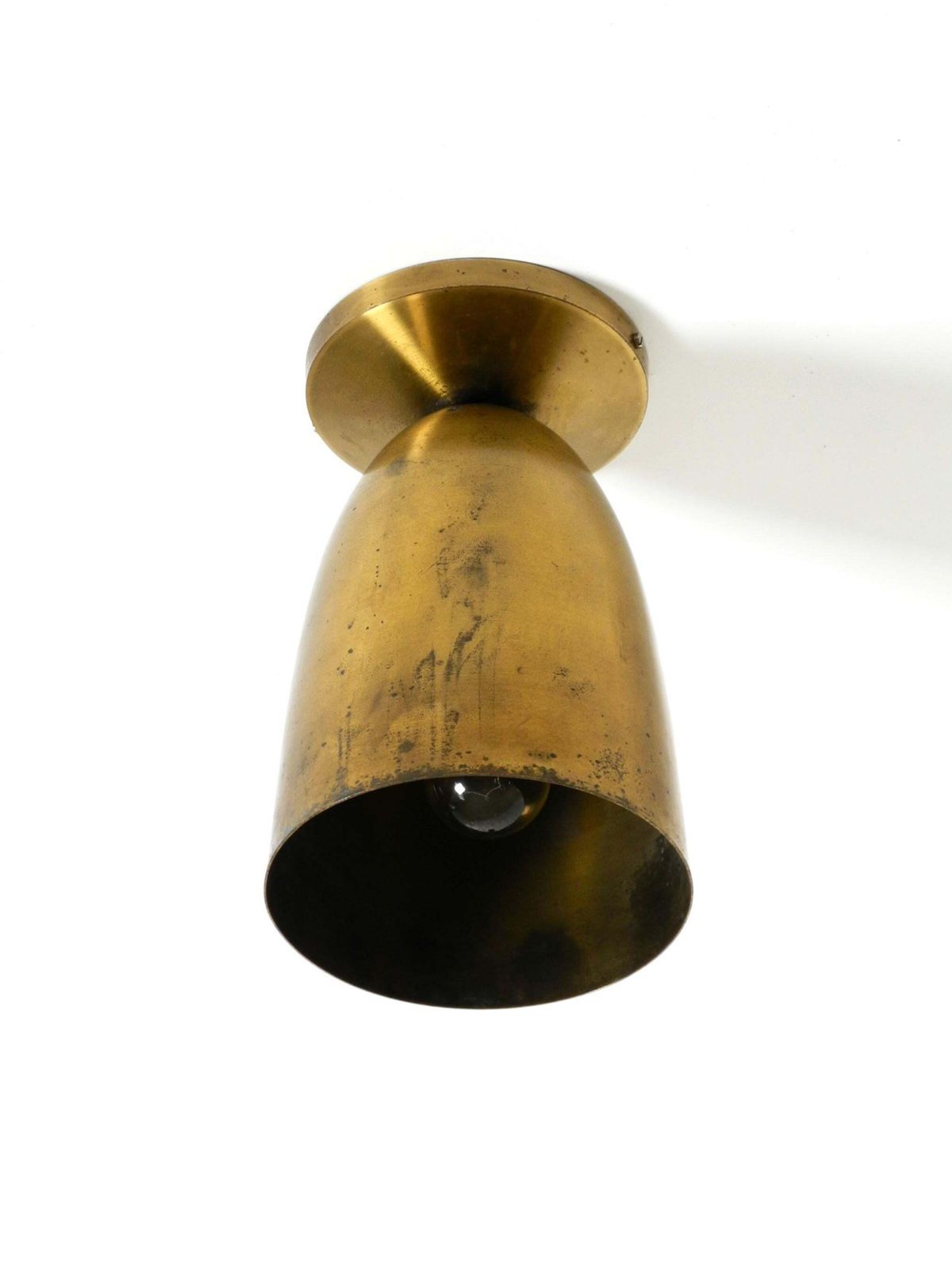 Grote Mid-Century Modern messing plafondlamp photo vintage