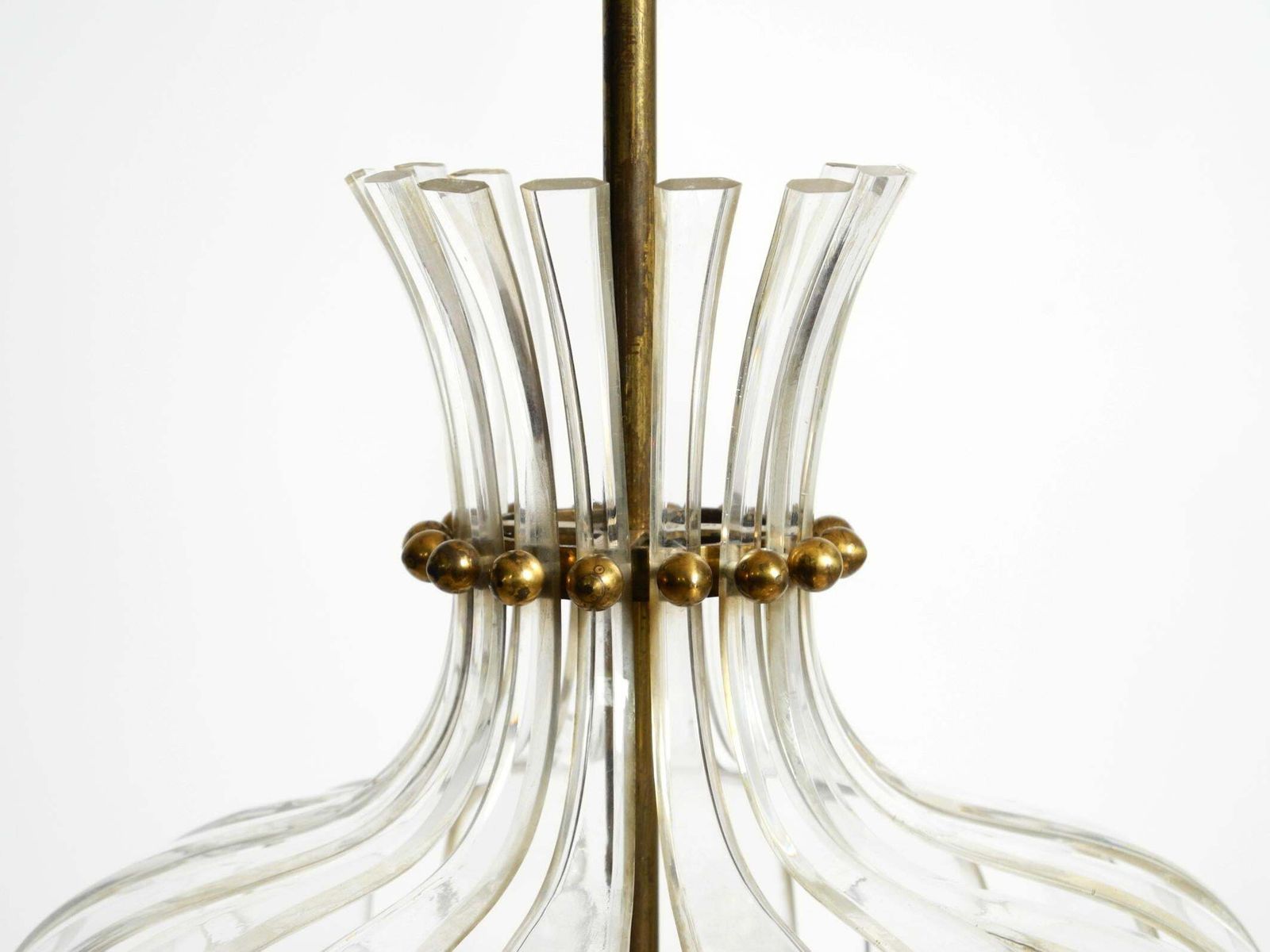 photo buy Mid Century Pendant Lamp By Vereinigte Werkstätten, In Brass And Plexiglass
