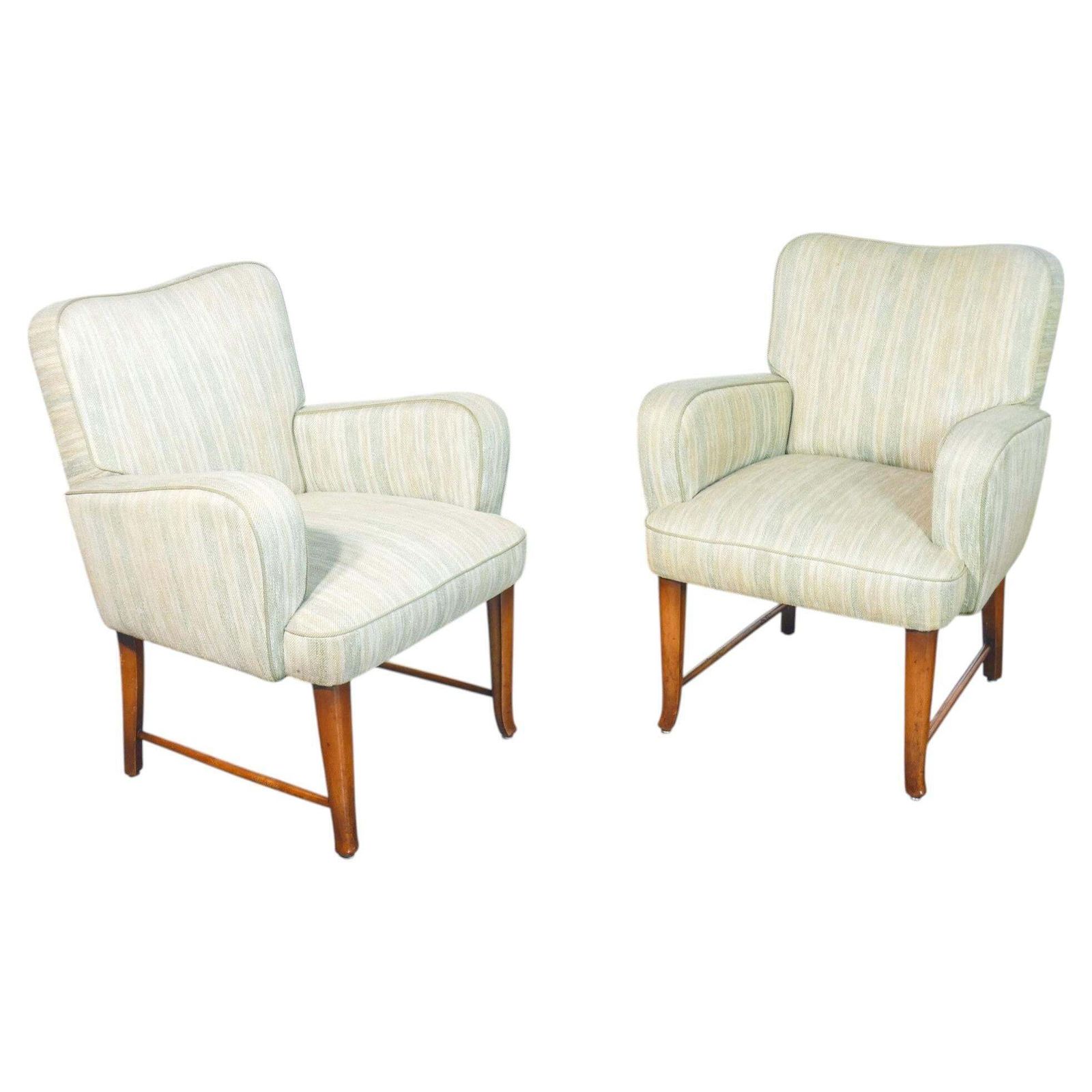 Pair Of Lounge Armchairs With Armrests, Design Pier Luigi Colli. 1950s