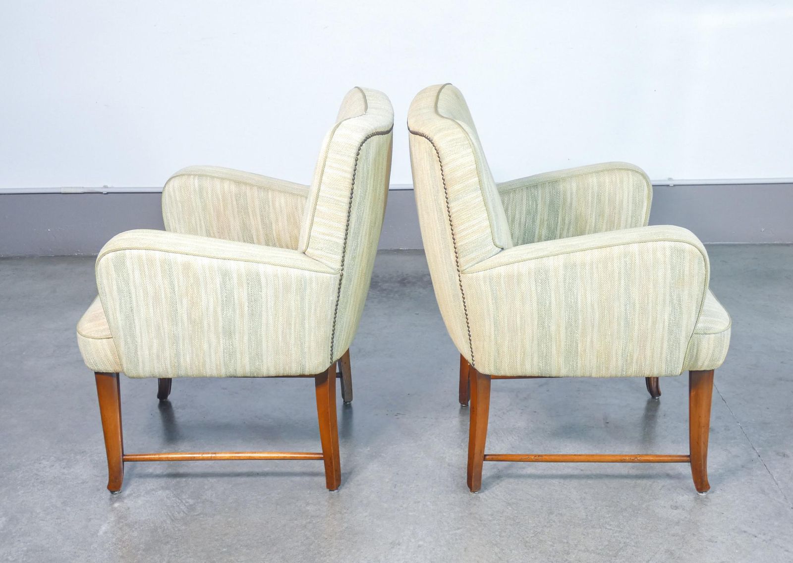 Pair Of Lounge Armchairs With Armrests, Design Pier Luigi Colli. 1950s photo vintage