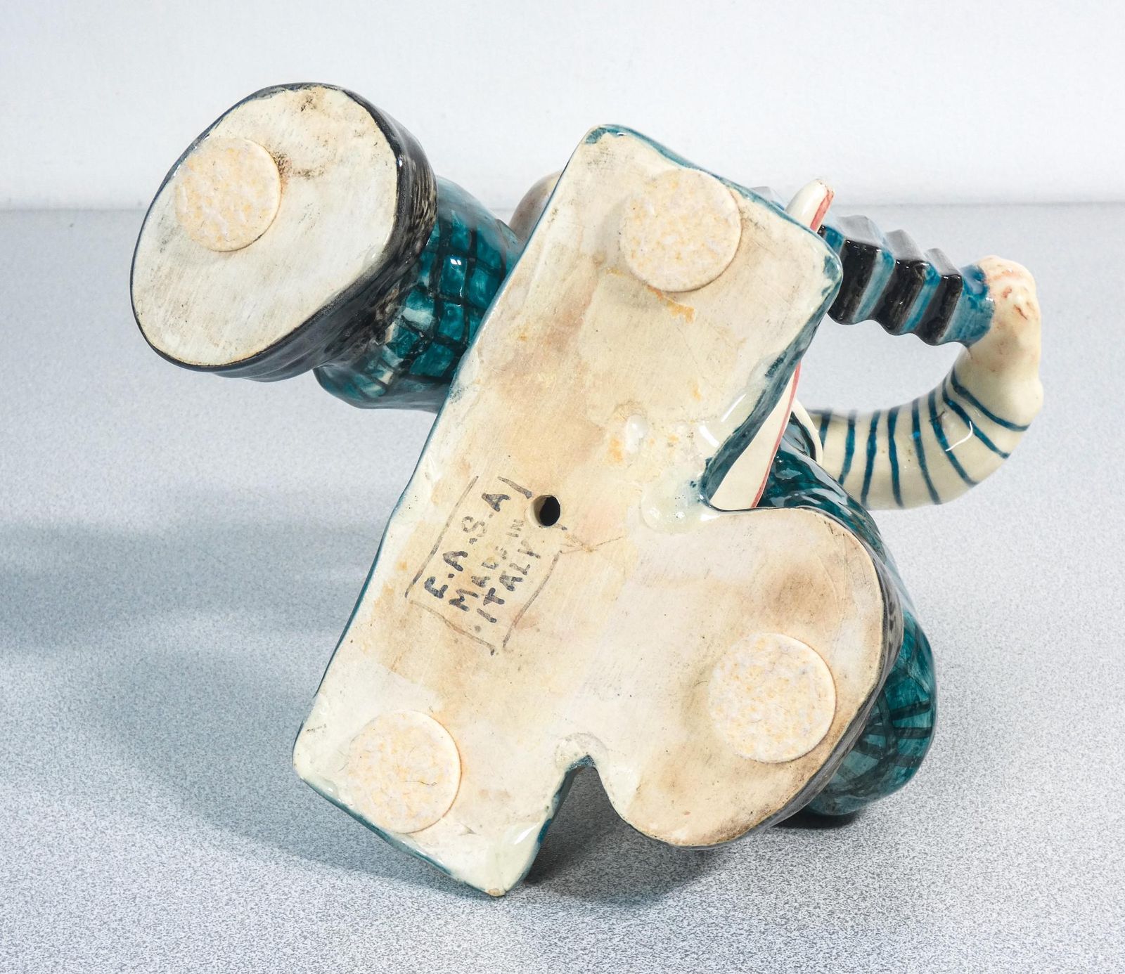 photo vinterior Ceramic Sculpture Of Sailor With Accordion, C.A.S.A. By Zulimo Aretini