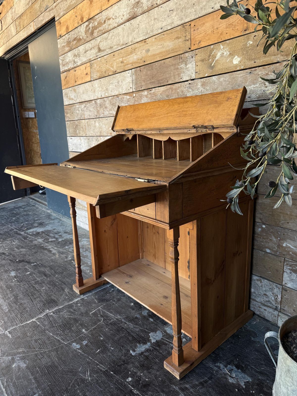 Victorian Pine Clerk's Desk, 1800s