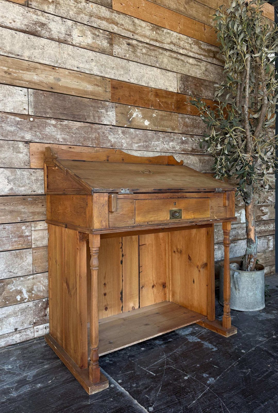 Victorian Pine Clerk's Desk, 1800s photo furniture