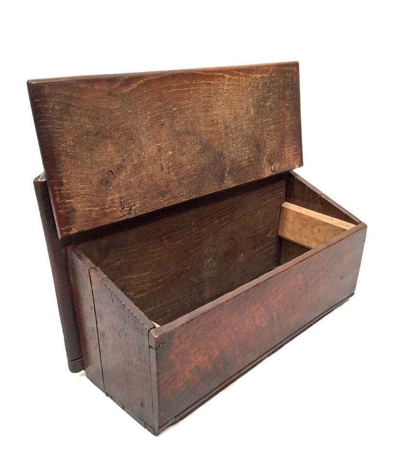 Antique Arts & Crafts Wooden Pine Candle / Knife Box / C.1900 / Wall Hanging photo for sale