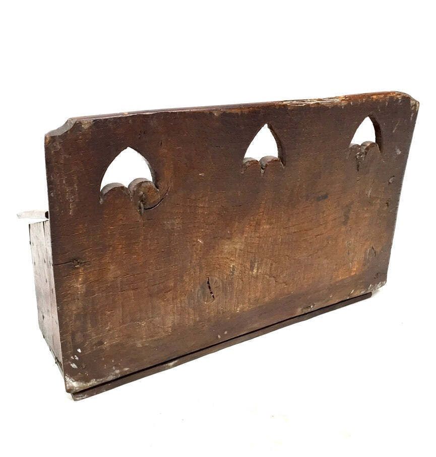 Antique Arts & Crafts Wooden Pine Candle / Knife Box / C.1900 / Wall Hanging photo vintage