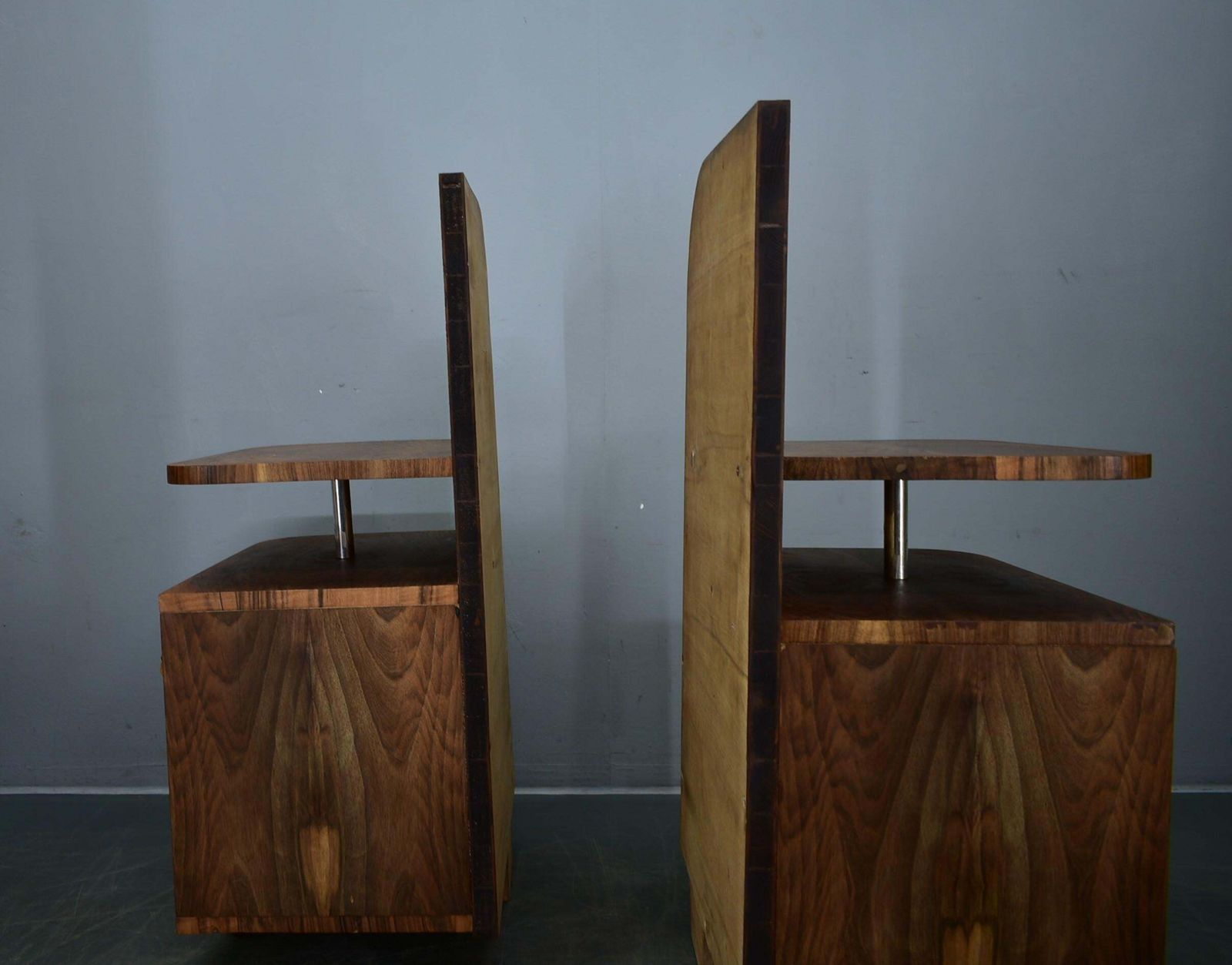 photo vinterior 1932s Pair Of Art Deco Bedside Tables, Czechoslovakia