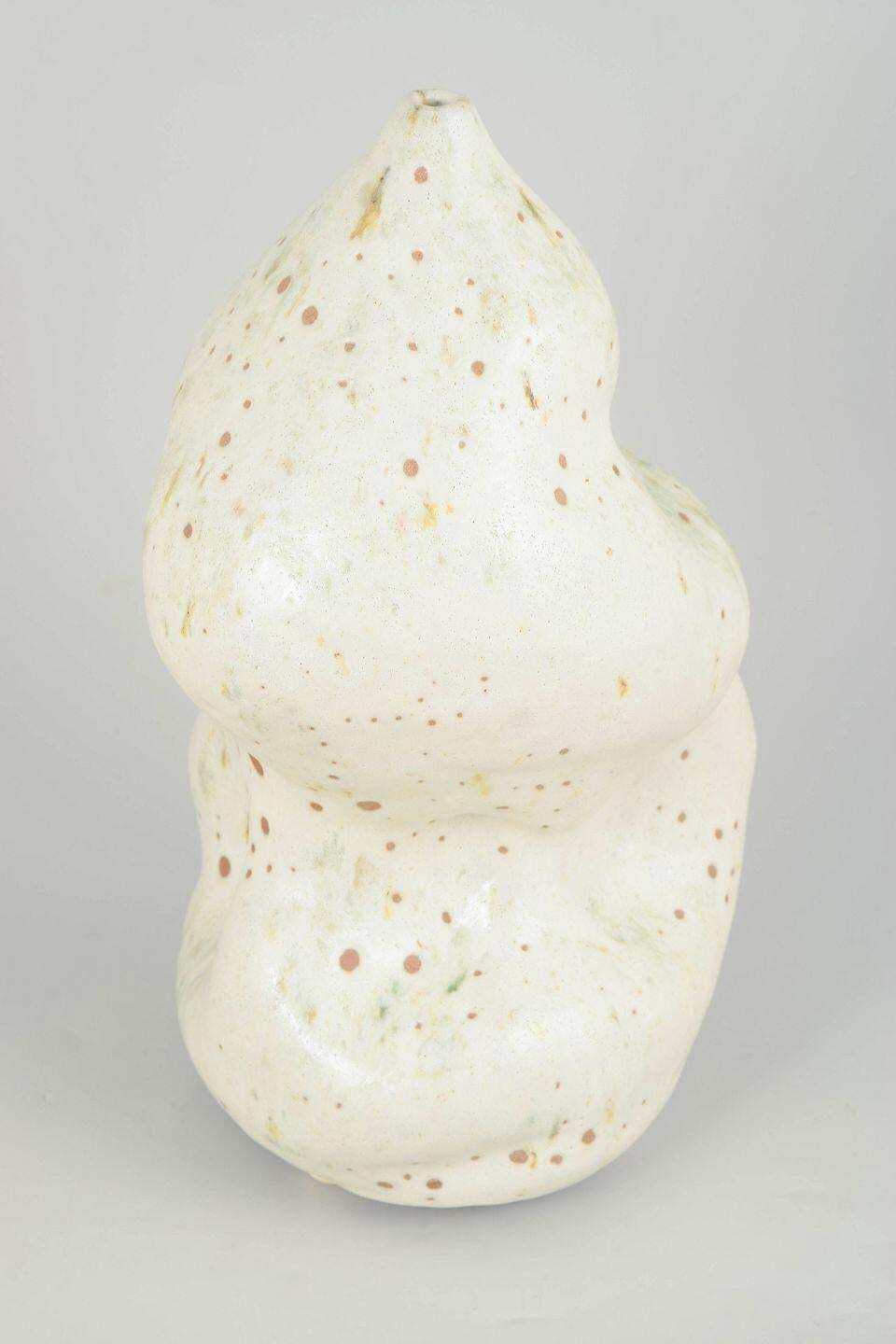 Christina Muff, Danish Artist. Organic Shaped Vessel With A Pointed Top. 2023 photo Art