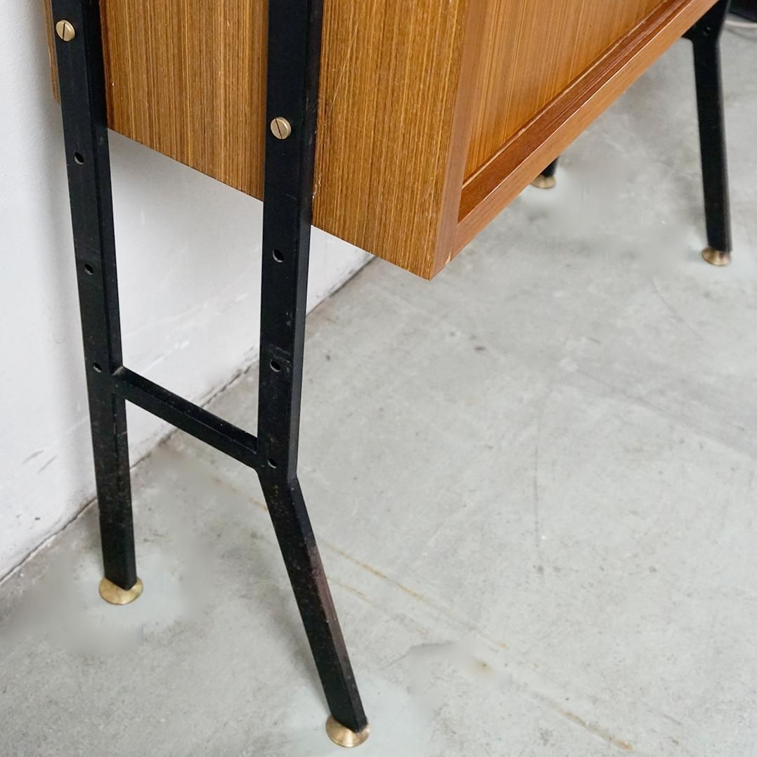 Furniture Italian Midcentury Modular Freestanding Floor To Ceiling Book Case photo