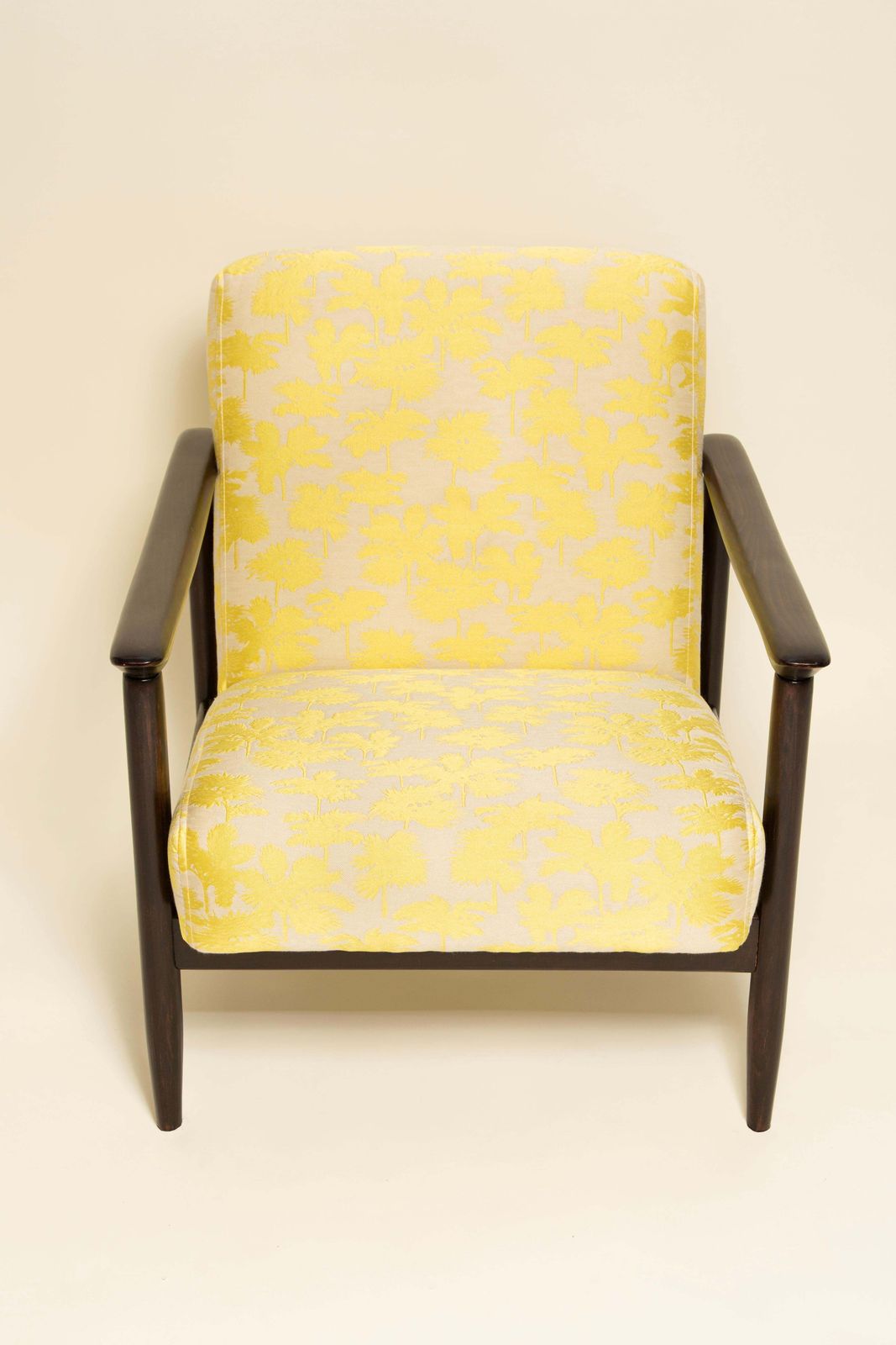 Two Mid Century Gfm 142 Armchairs, Be Bop A Lula Jacquard, E. Homa, Europe, 1960 photo vintage