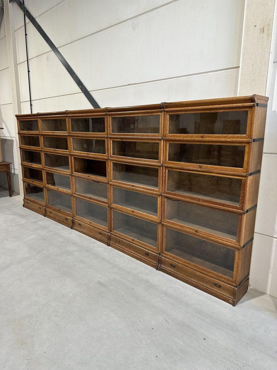Large Antique Bookcase From Globe Wernicke, 1890s, Set Of 35 photo for sale