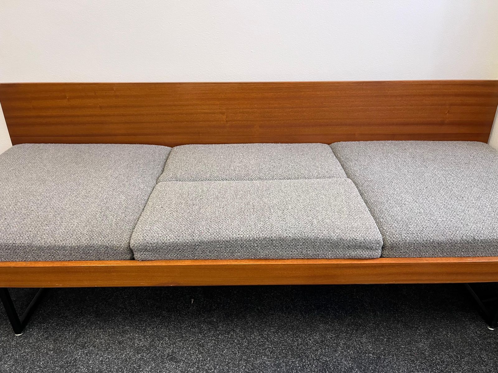 photo for sale Mid Century 2 Seater Design Sofa/Daybed In Mahagony   1970 / Czechoslovakia