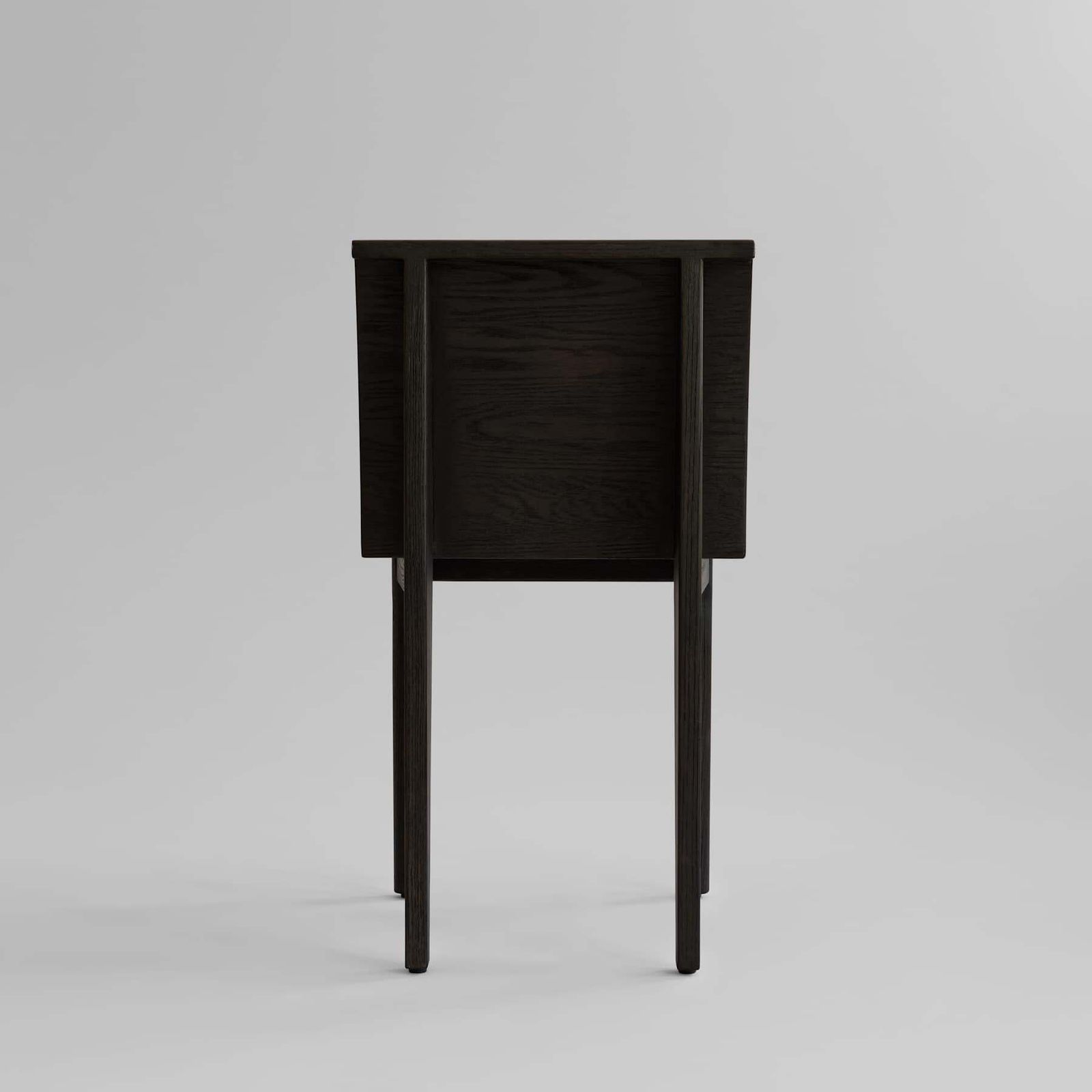 Pair Of Slim Dining Chairs In Coffee Black Oak Contemporary Design photo furniture