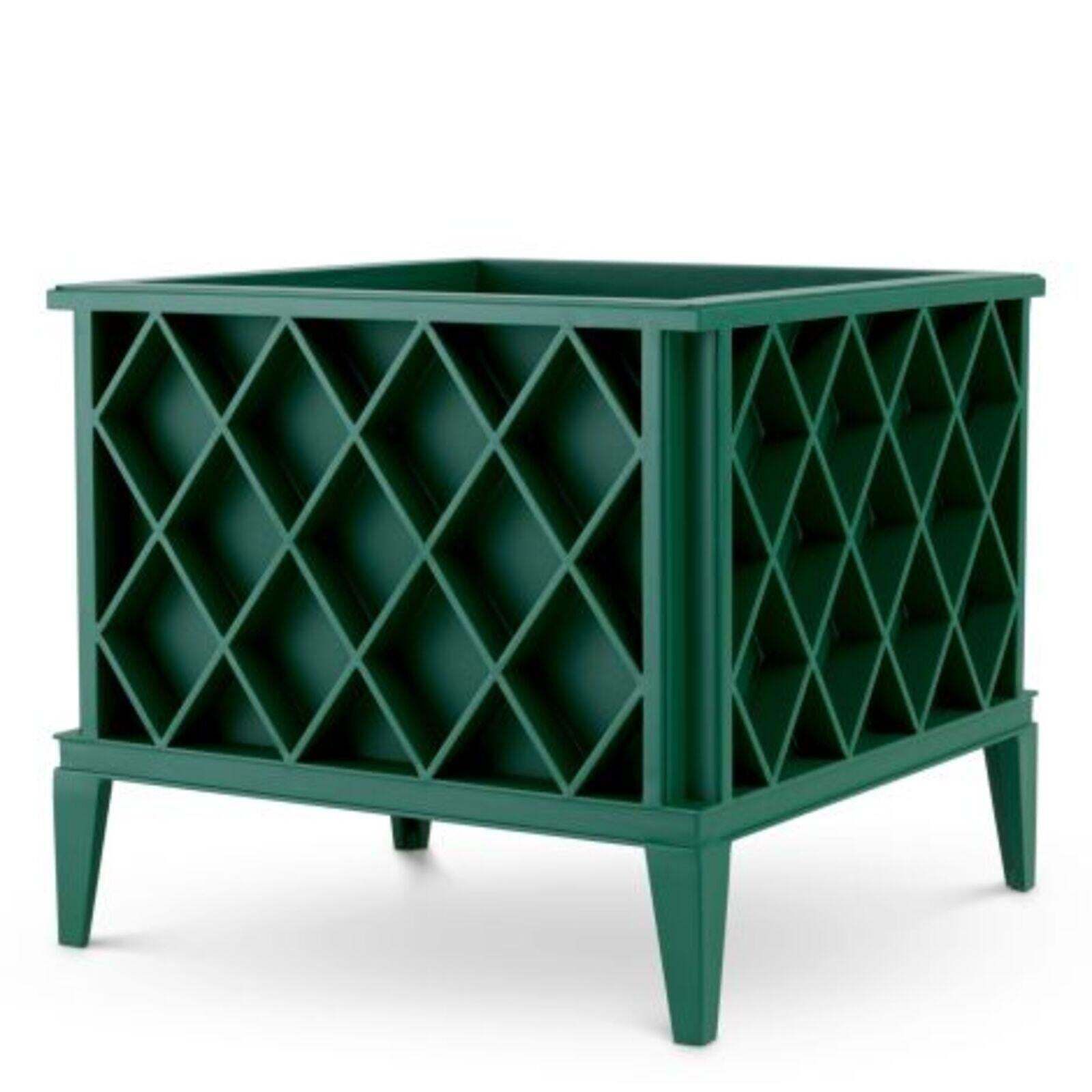 photo for sale Pair Of Contemporary Outdoor Armchair Green Aluminum With Acrylic Cushions