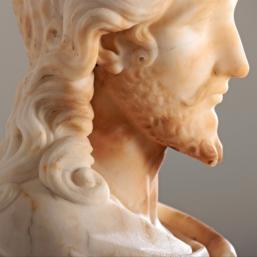 photo for sale Alabaster Bust Of Christ, 1800s