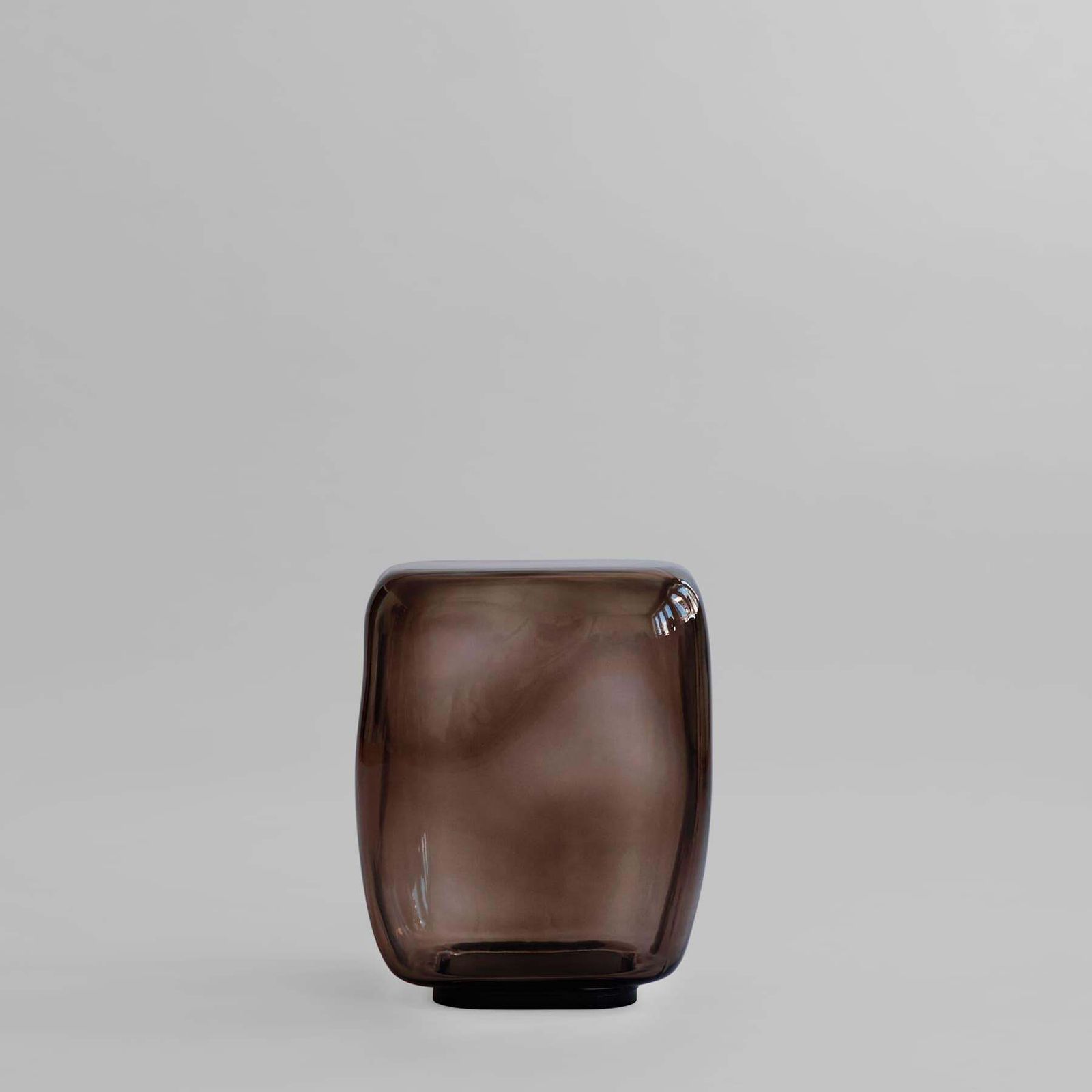 Mini Coffee Table In Smoked Forest Glass Contemporary Sculptural Design photo 1409.0