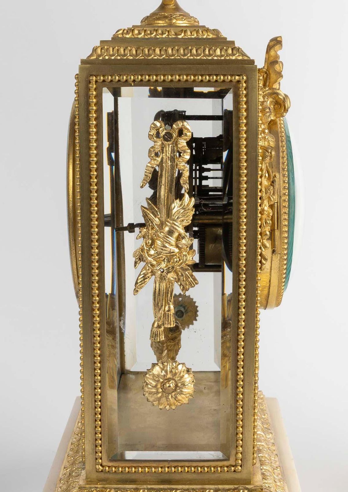 19th Century Gilded Bronze And Crystal Mantelpiece Set, Napoleon III Period. photo Home Decor