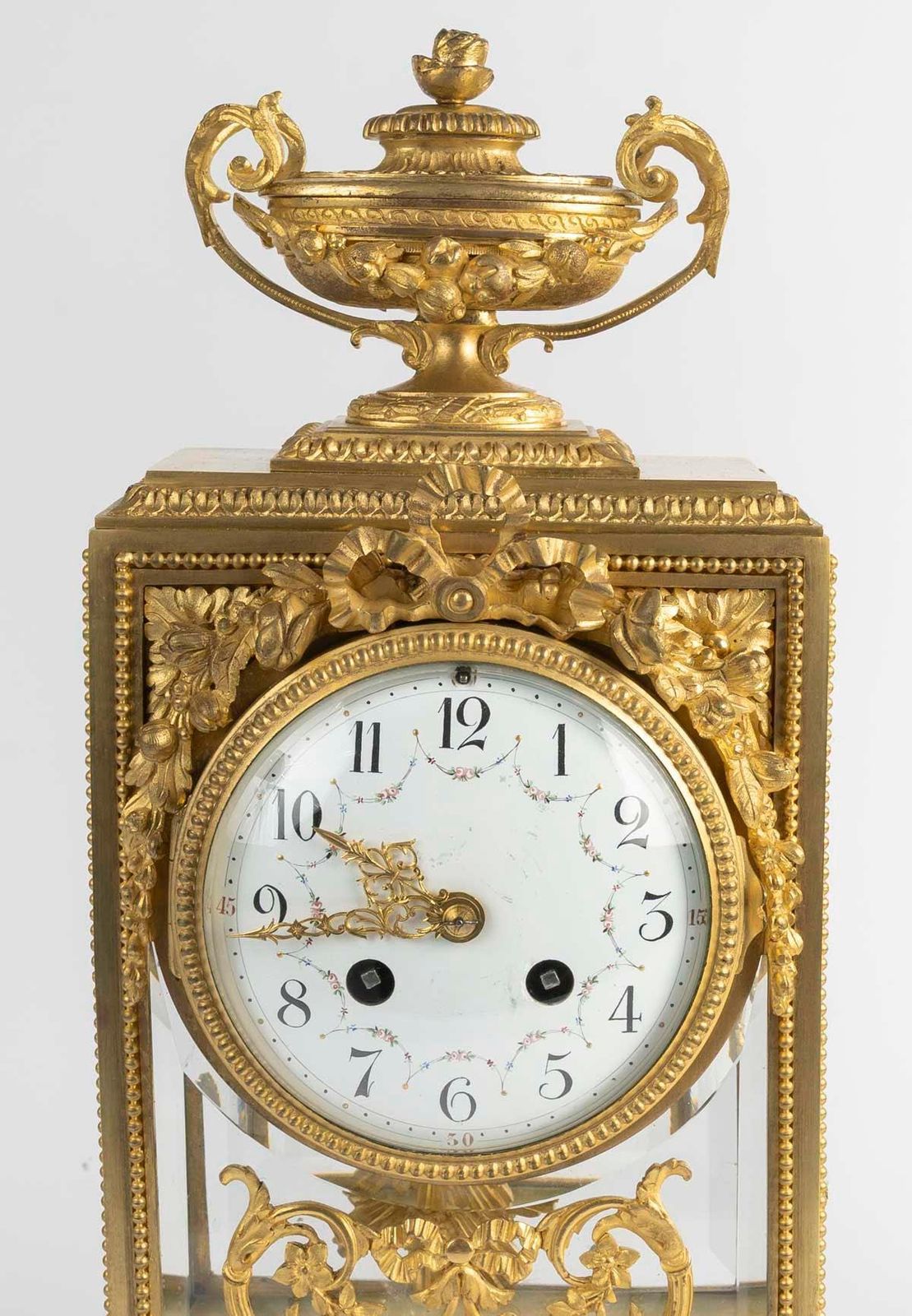 19th Century Gilded Bronze And Crystal Mantelpiece Set, Napoleon III Period. photo 6114.0
