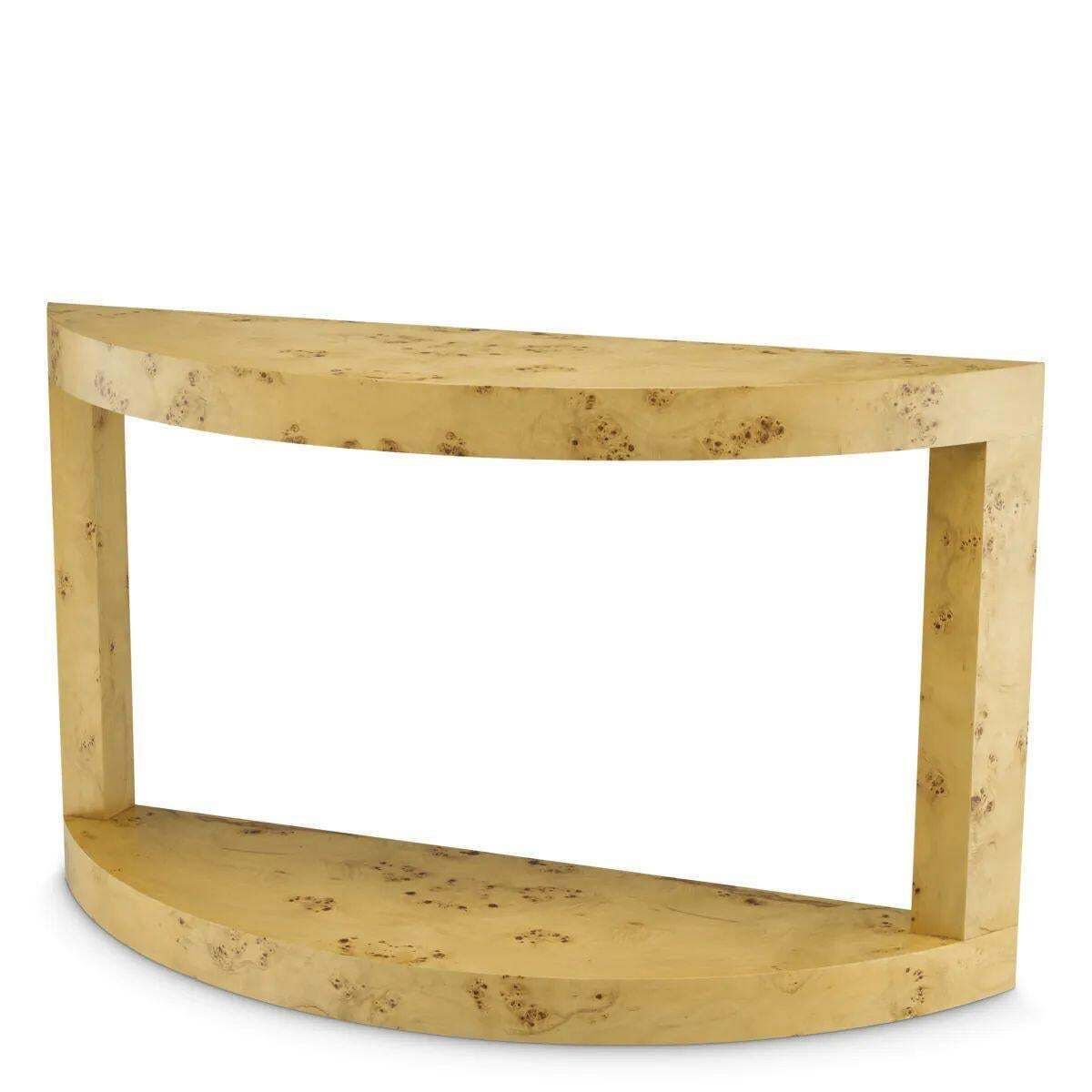 Furniture Console Table In Wood Burl Veneer, Contemporary Style photo