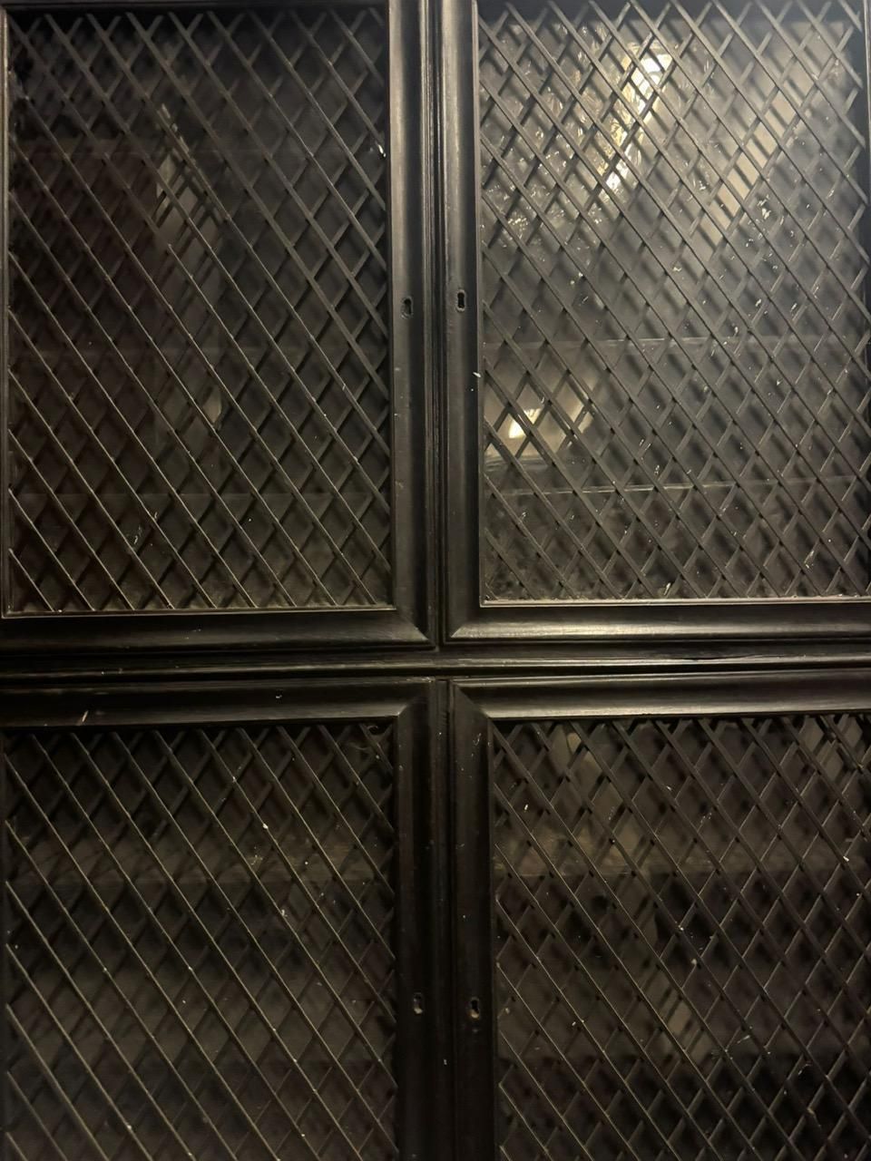 photo for sale Pair Of Black Lacquered Cabinet Sideboards, Italy