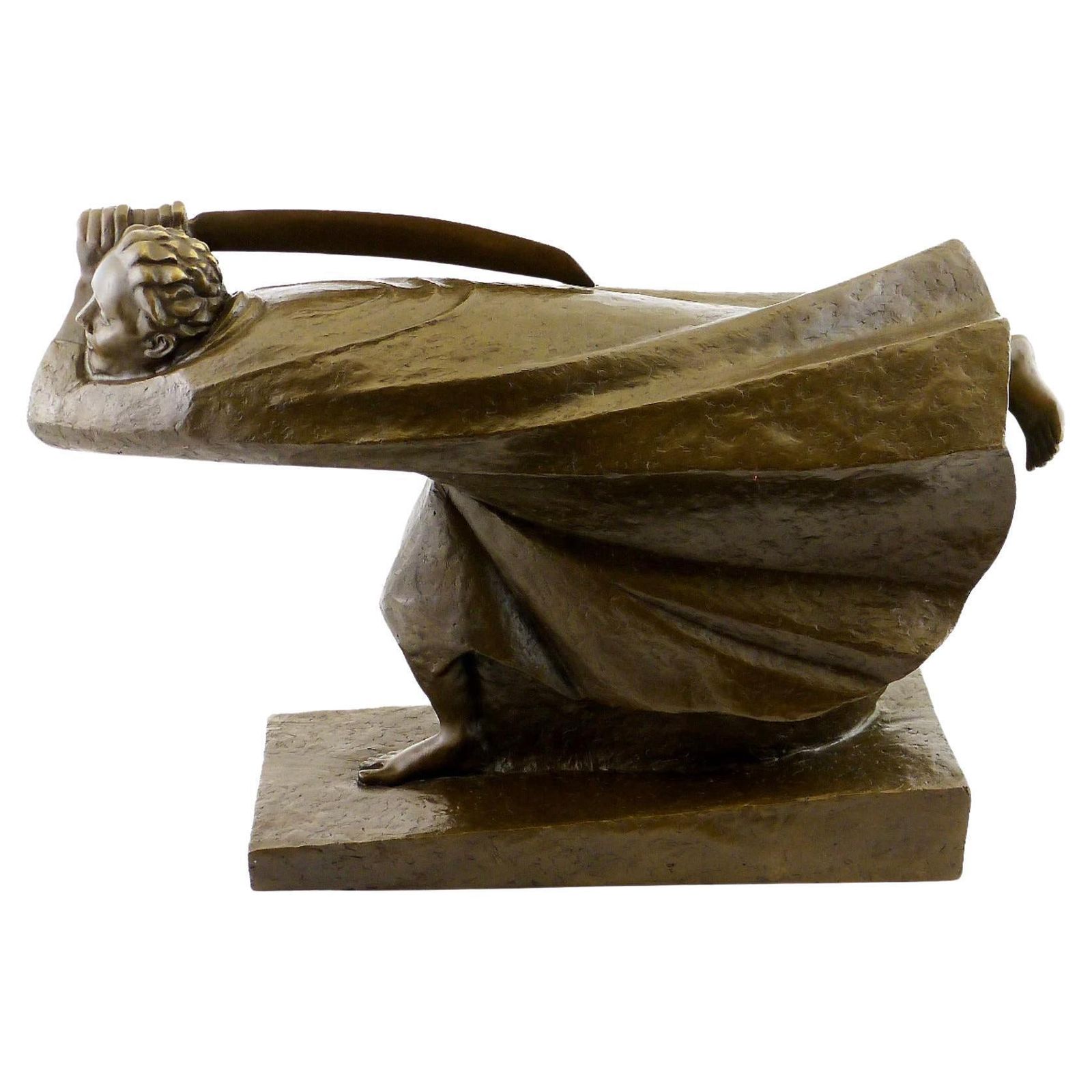 The Avenger Figurative Sculpture In Bronze, 20th Century, Art Deco Style