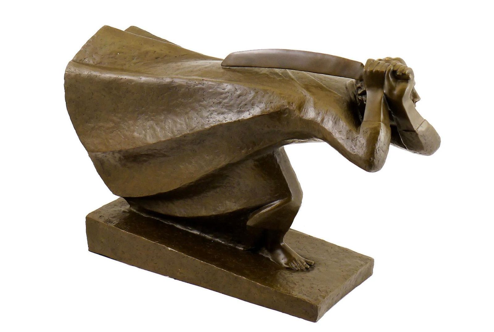 The Avenger Figurative Sculpture In Bronze, 20th Century, Art Deco Style photo vinterior