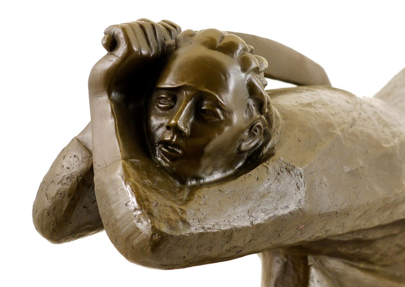 photo for sale The Avenger Figurative Sculpture In Bronze, 20th Century, Art Deco Style