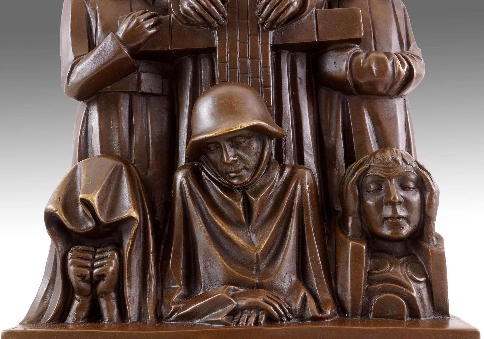 Sculpture Memorial In Bronze, Expressionist Style, 20th Century photo Art