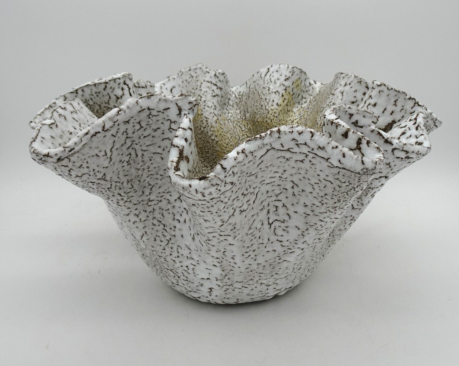 Large Ceramic Handkerchief Centerpiece In The Style Of Vallauris, 1970s photo for sale