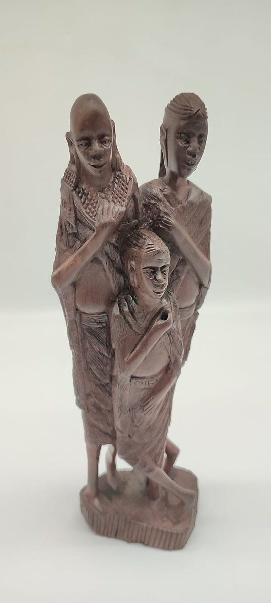 Hand Carved Makonde Family Group In Ebony, 1960s photo furniture