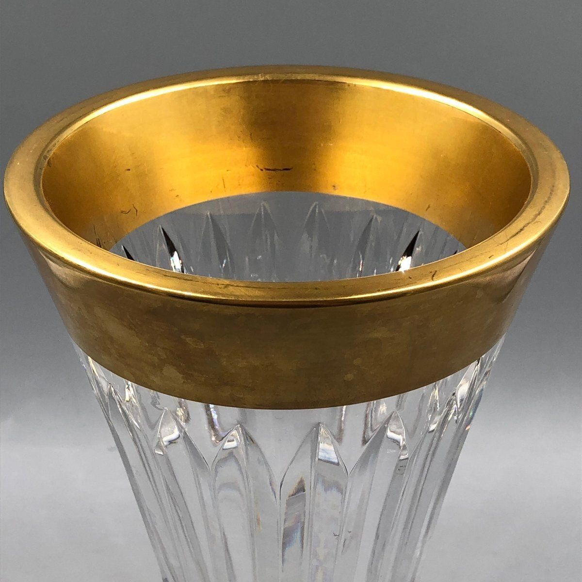 Ornamental Vase In High Lead Crystal With Gilt Etching From Glashütte Klokotschnik, Germany, 1960s photo vinterior