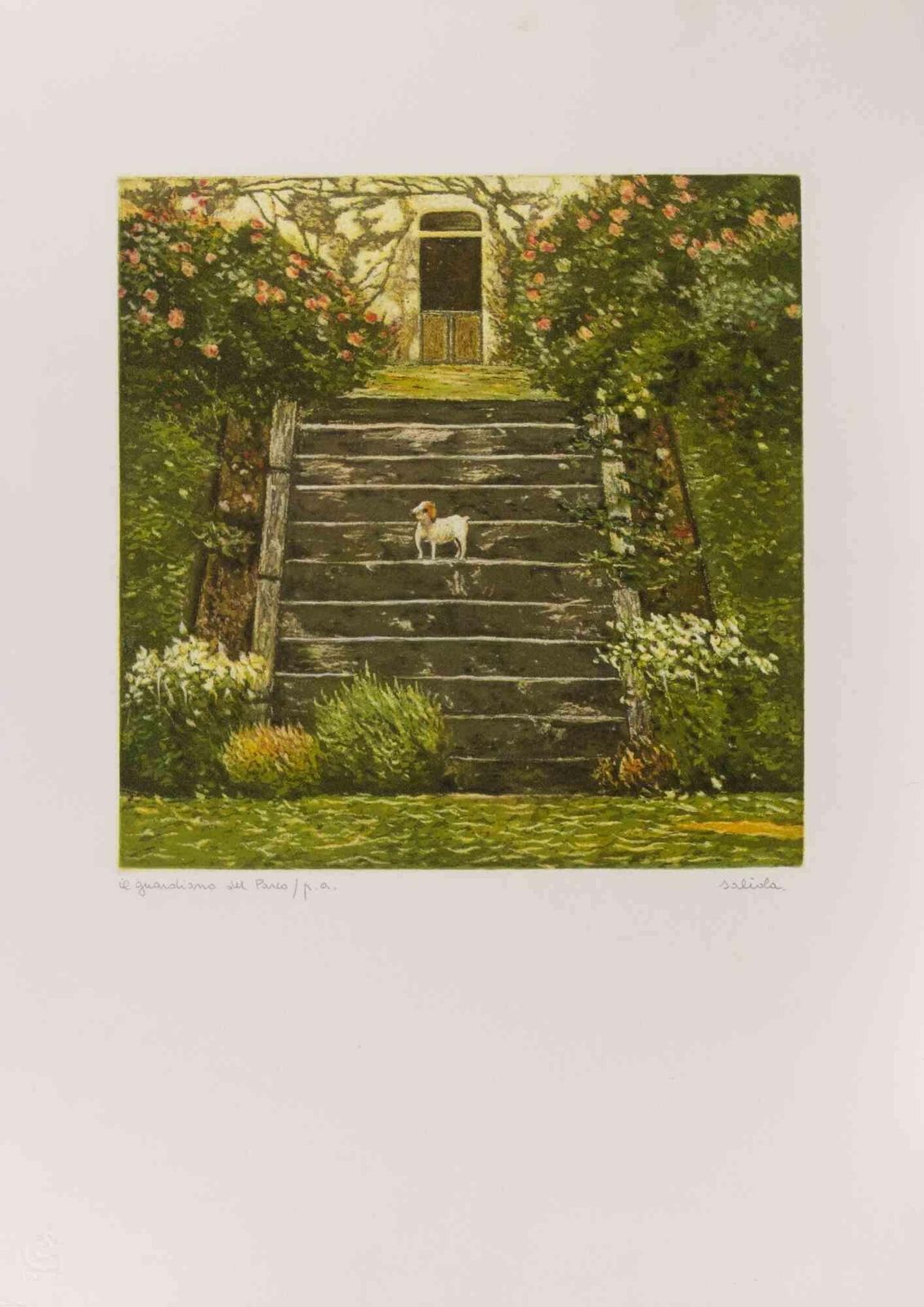 Il Guardiano Del Parco   Lithograph By Antonio Saliola   1990s