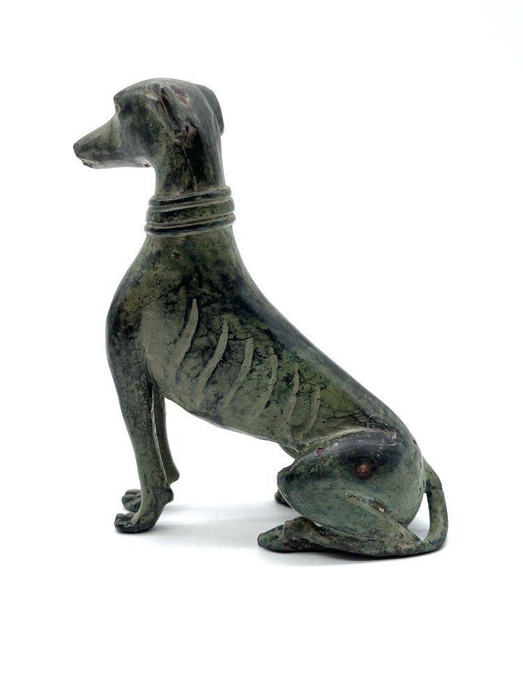 photo vintage Art Deco Bronze Greyhound Sculptures By Jules Edmond Masson, France, 1930