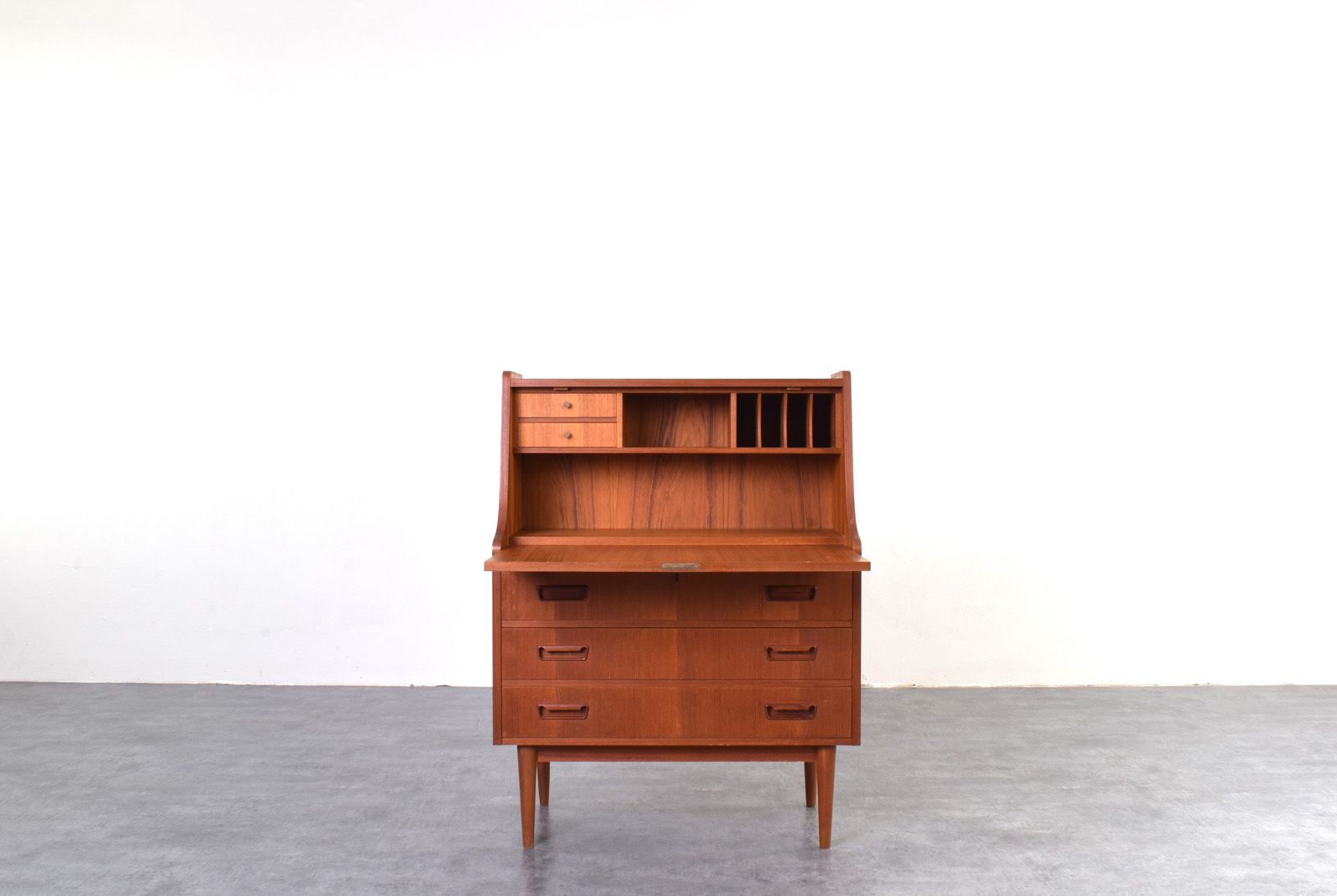 Mid Century Danish Teak Secretary By Gunnar Nielsen For Tibergaard, 1960s. photo furniture