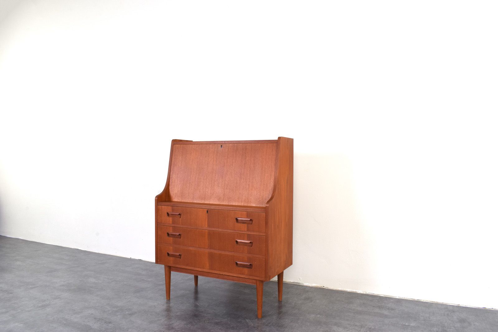 1195.0 Mid Century Danish Teak Secretary By Gunnar Nielsen For Tibergaard, 1960s. photo