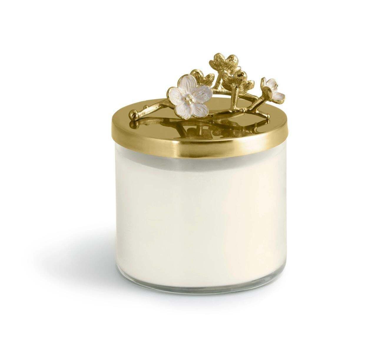 Set Of 10 Cherry Blossom Candles Handcrafted Metal And Enamel Scented Candles photo furniture