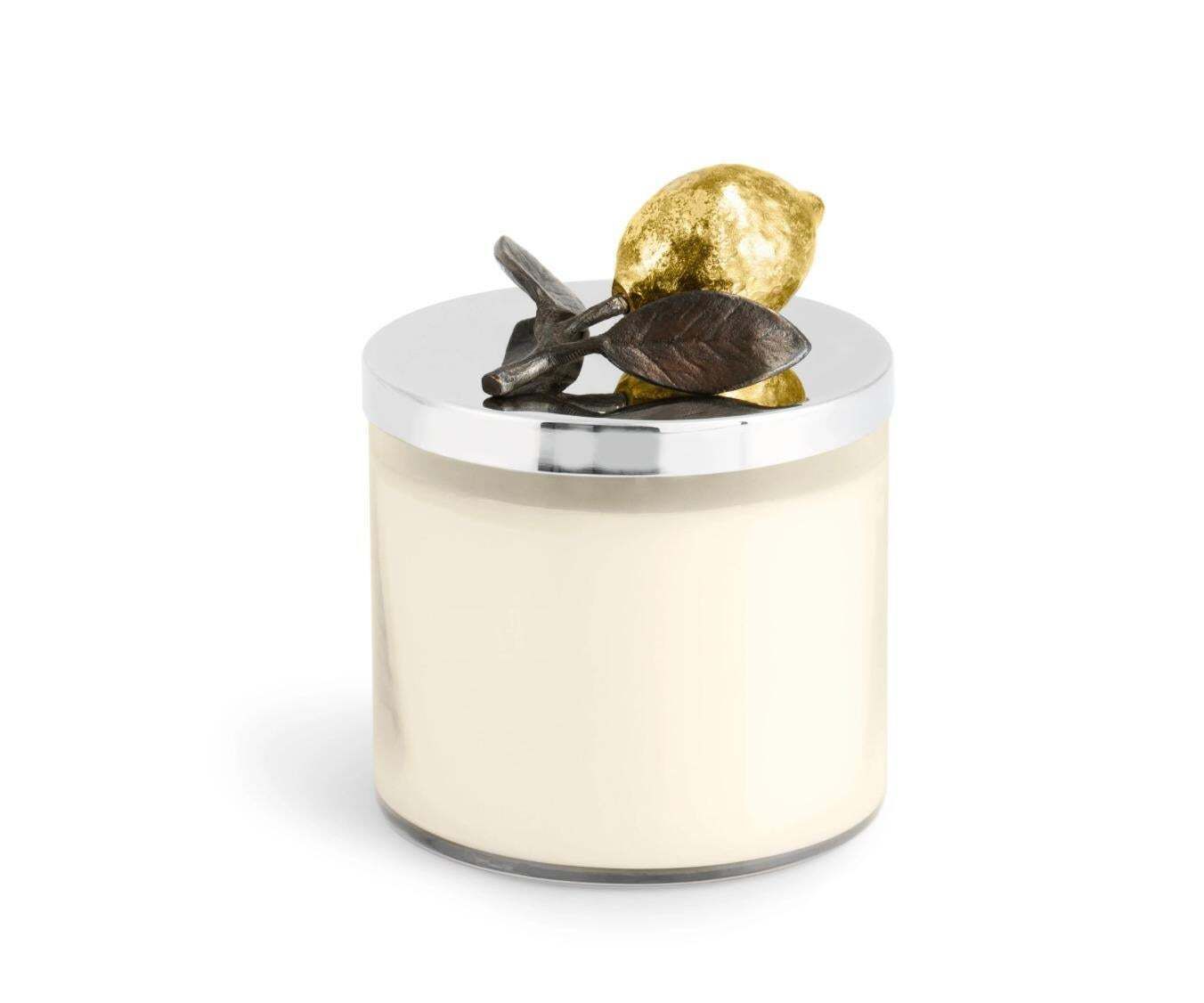 Set Of 10 Lemonwood Candles Handcrafted Metal And Oxidized Finish Scented photo furniture
